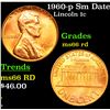 Image 1 : 1960-p Sm Date Lincoln Cent 1c Grades GEM+ Unc RD