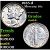 Image 1 : 1935-d Mercury Dime 10c Grades Choice+ Unc