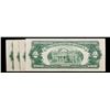 Image 3 : Set of 4 1963 -A-B-C $1 Red Seal Note Grades XF/AU