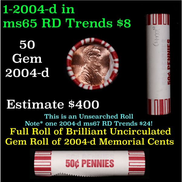 Shotgun Lincoln 1c roll, 2004-d 50 pcs Steel-Strong Wrapper.