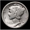 Image 2 : 1921-d Mercury Dime 10c Grades vg+
