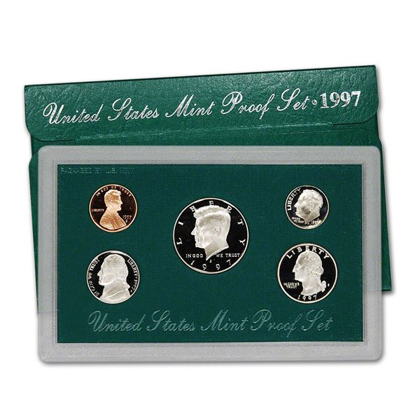 1997 United States Proof Set, 5 Coins Inside!