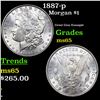 Image 1 : 1887-p Morgan Dollar $1 Grades GEM Unc