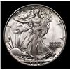 Image 2 : 1942-p Walking Liberty Half Dollar 50c Grades Choice+ Unc