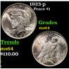 Image 1 : 1923-p Peace Dollar $1 Grades Choice Unc