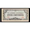 Image 2 : 1942 Philippines Under Japanese occupation 5 Centavo Note P# 103A Grades Gem CU