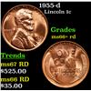 Image 1 : 1955-d Lincoln Cent 1c Grades GEM++ RD