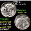Image 1 : 1929-p Mercury Dime 10c Grades GEM++ FSB