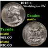 Image 1 : 1946-s Washington Quarter 25c Grades GEM+ Unc