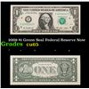 Image 1 : 2009 $1 Green Seal Federal Reserve Note  Grades Gem CU