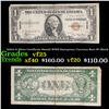 Image 1 : 1935A $1 Silver Certificate Hawaii WWII Emergency Currency Rare PC Block Grades vf+