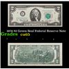 Image 1 : 1976 $2 Green Seal Federal Reserve Note Grades Gem CU