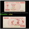 Image 1 : 2006-2008 Zimbabwe 10 Million Dollars (ZWN) Emergency Bearer Check Notes P# 55a Grades vf++