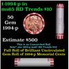 Image 1 : Shotgun Lincoln 1c roll, 1994-p 50 pcs Bank Wrapper.
