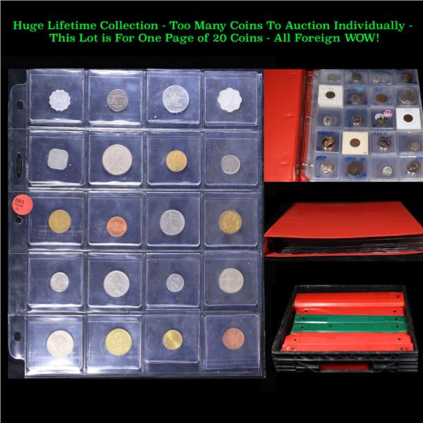 Huge Liifetime Collection - Too Many Coins To Auction Individually - This Lot is For One Page of 20 