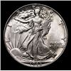 Image 2 : 1945-p Walking Liberty Half Dollar 50c Grades Choice Unc