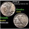 Image 1 : 1944-p Walking Liberty Half Dollar 50c Grades Choice Unc