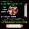 Image 1 : Shotgun Lincoln 1c roll, 2000-d 50 pcs Steel-Strong Wrapper.
