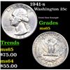 Image 1 : 1941-s Washington Quarter 25c Grades GEM Unc