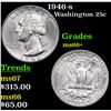 Image 1 : 1946-s Washington Quarter 25c Grades GEM++ Unc