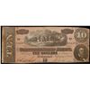 Image 2 : 1864 $10 Confederate Note, T68 Grades vf+