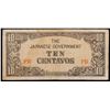 Image 2 : 1942 Philippines Under Japanese Occupation (JIP) 10 Centavos Note P: 104A Grades vf+
