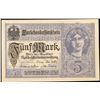 Image 2 : 1917 Imperial Germany 5 Mark Note P: 56A Grades vf++