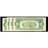 Image 3 : Set of 4 1953-A-B-C $2 Red Seal Note Grades vf-au