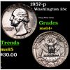 Image 1 : 1957-p Washington Quarter 25c Grades Choice+ Unc