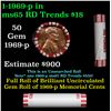 Image 1 : Shotgun Lincoln 1c roll,1969-p 50 pcs Steel-Strong Wrapper.