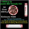 Image 1 : Shotgun Lincoln 1c roll, 2004-p 50 pcs Steel-Strong Wrapper.