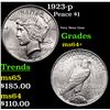 Image 1 : 1923-p Peace Dollar $1 Grades Choice+ Unc
