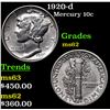 Image 1 : 1920-d Mercury Dime 10c Grades Select Unc