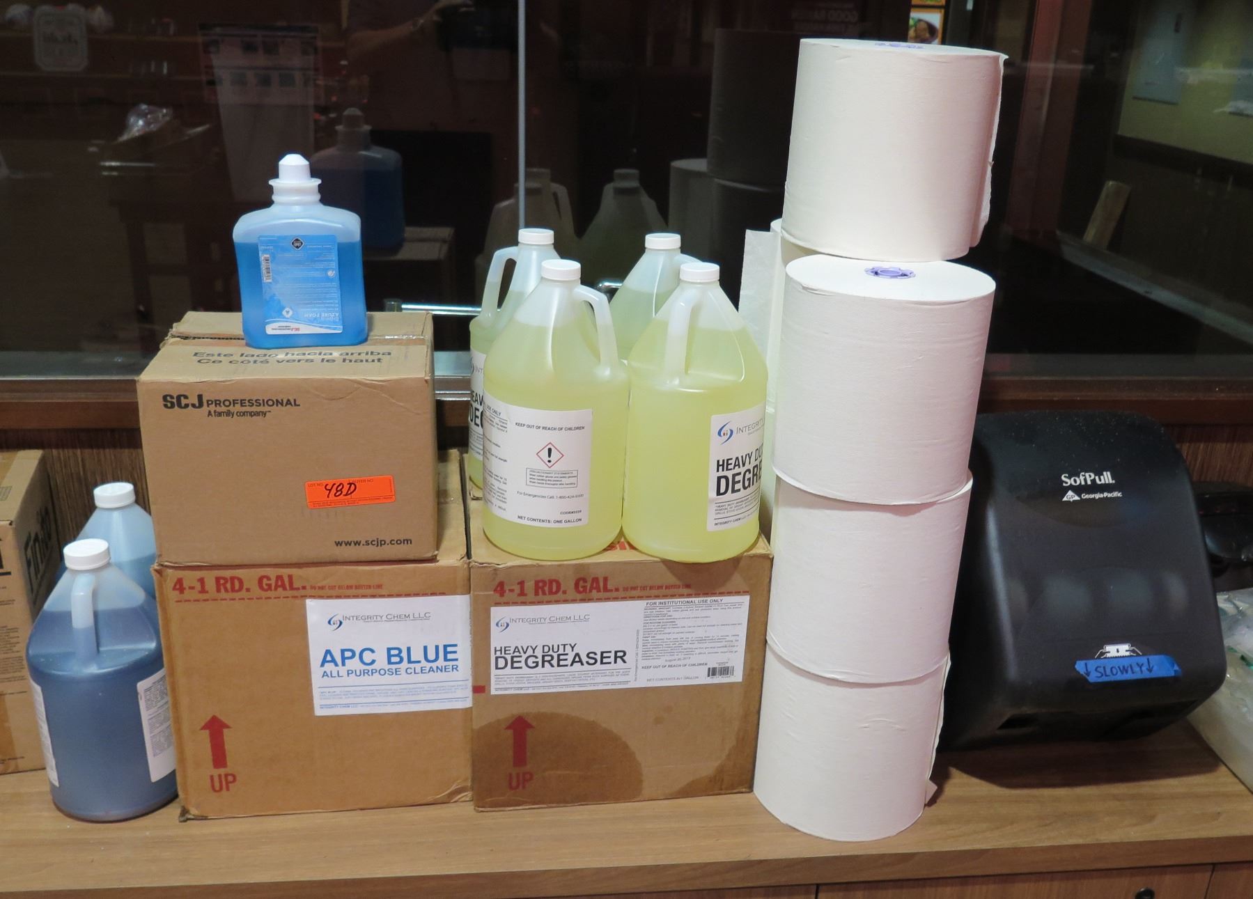 Solid Blue Cleaner Multiple Boxes APC Blue Cleaner & Integrity Degreaser, Paper Towel ...