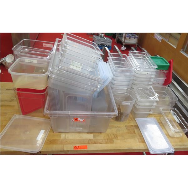 Multiple Plastic Food Storage Containers, Misc Sizes (Some Lids)