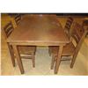 Image 2 : Wooden Rectangular Table 50"x30" w/ 4 Chairs