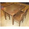 Image 1 : Wooden Rectangular Table 50"x30" w/ 4 Chairs