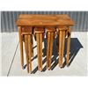 Image 2 : Mid Century Folding / Nesting Side Tables - In the style of Poul Hundevad