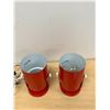 Image 3 : 2 RED Retro Style Adjustable Lamps / Wall Sconces - Working - Approx: 7.5"T 4"W