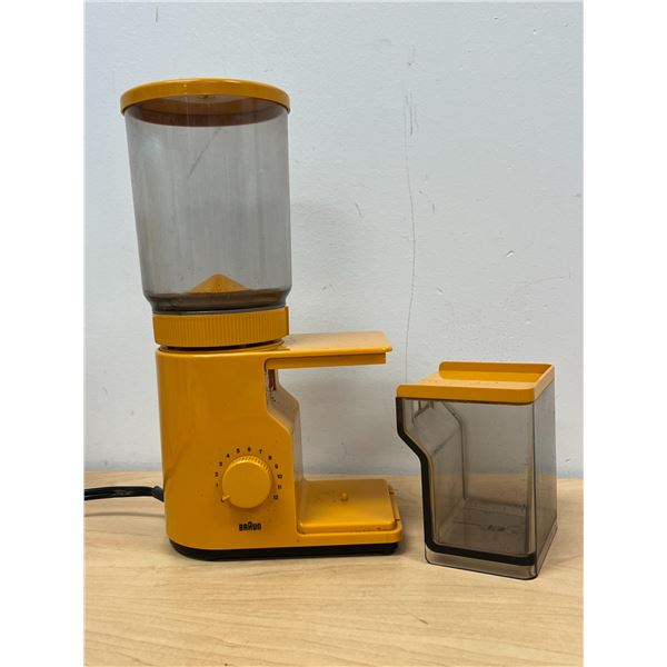 Original Orange Braun Electric Coffee Grinder KMM-10 - tested quickly, working