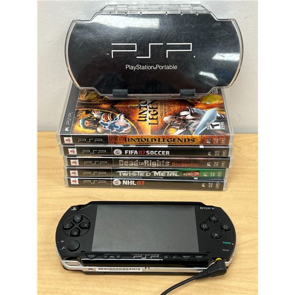 Sony Playstation Portable PSP With Games & case as pictured