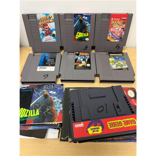 6 Nintendo Entertainment System Game Cartridges & Various items as pictured NES
