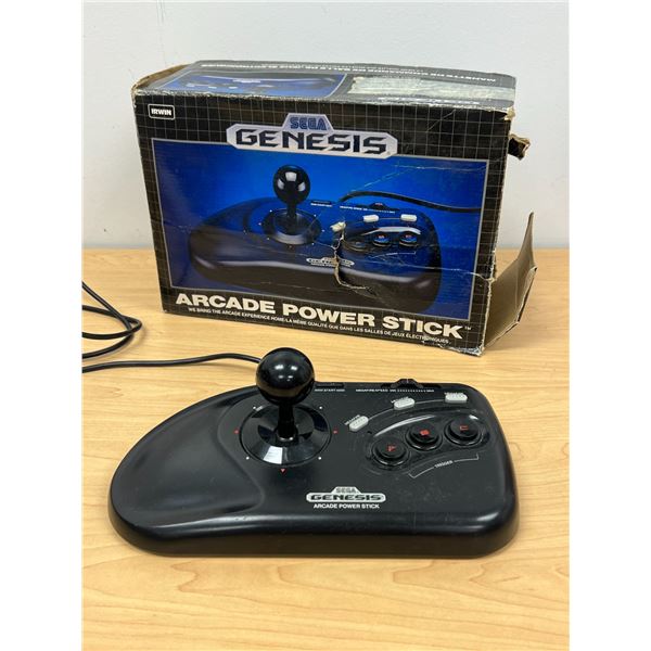 Irwin Sega Genesis Arcade Power Stick Controller Joystick w/box, box is rough Not tested