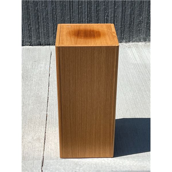 Danish Teak Pedestal Plant / Display Stand - 11x11" & 25"T (some wear see pics)