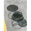 Image 2 : 2 Vintage Mid Century Chrome & Smoked Glass Nesting Tables (see all photos)