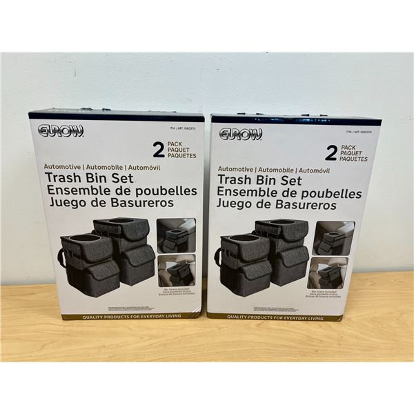 2 Euro Automotive Trash Bin Sets - appear new in box, see pics for details