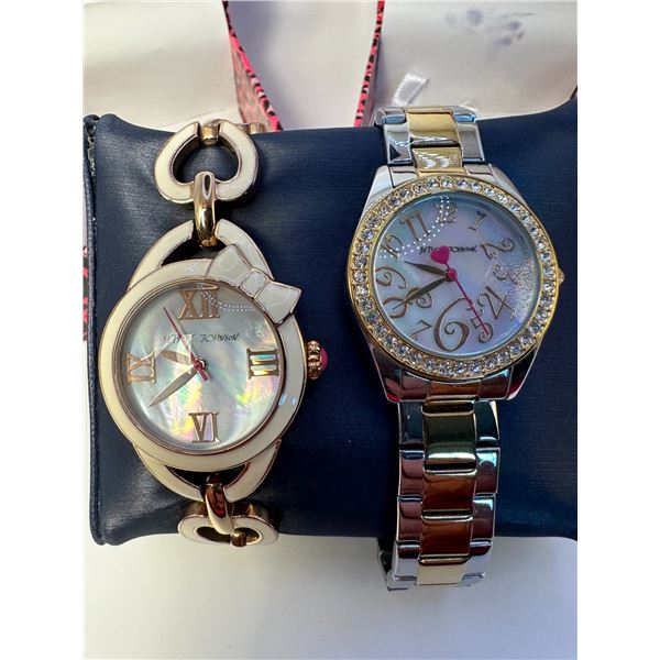 2 BETSEY JOHNSON womens watches.  Both work - and have very minimal wear