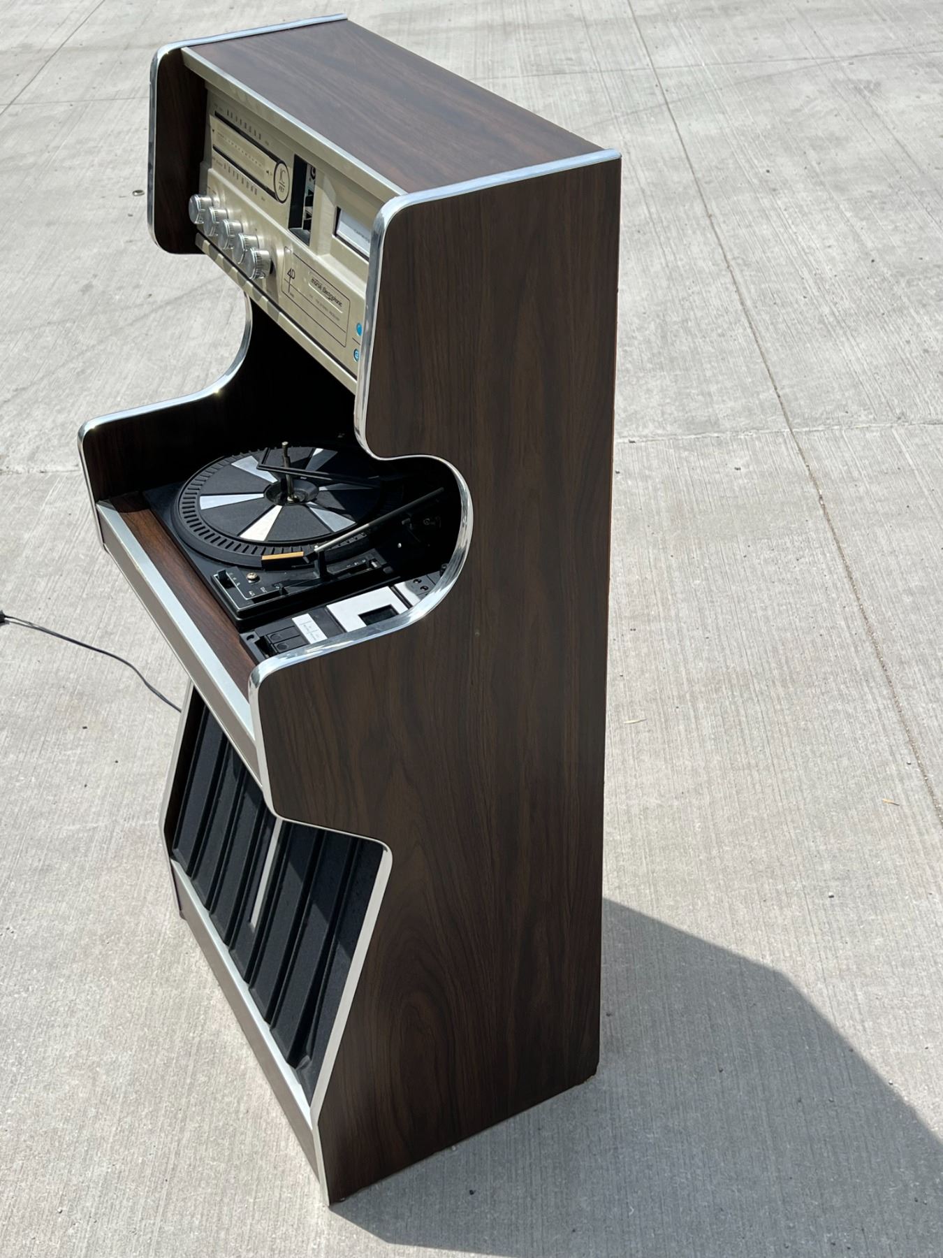 Vintage Morse AM/FM Turntable 8 Track Cassette Electrophonic Stereo System