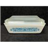 Image 2 : Vintage Pyrex Horizon Blue 0503 Refrigerator Dish with Lid & Extra Lids as pictured