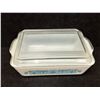 Image 3 : Vintage Pyrex Horizon Blue 0503 Refrigerator Dish with Lid & Extra Lids as pictured